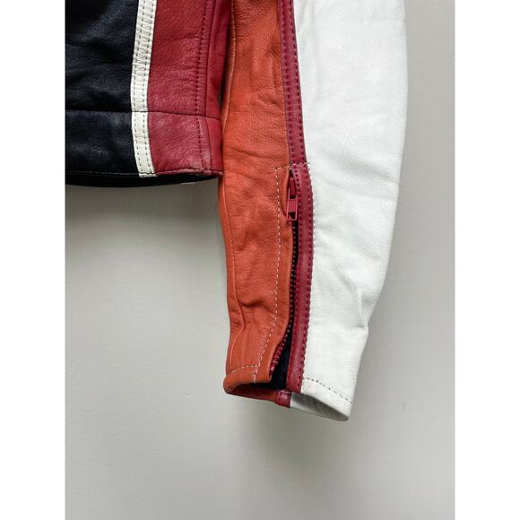 GENUINE LEATHER nascar Racing jacket Women size small - Picture 4 of 12